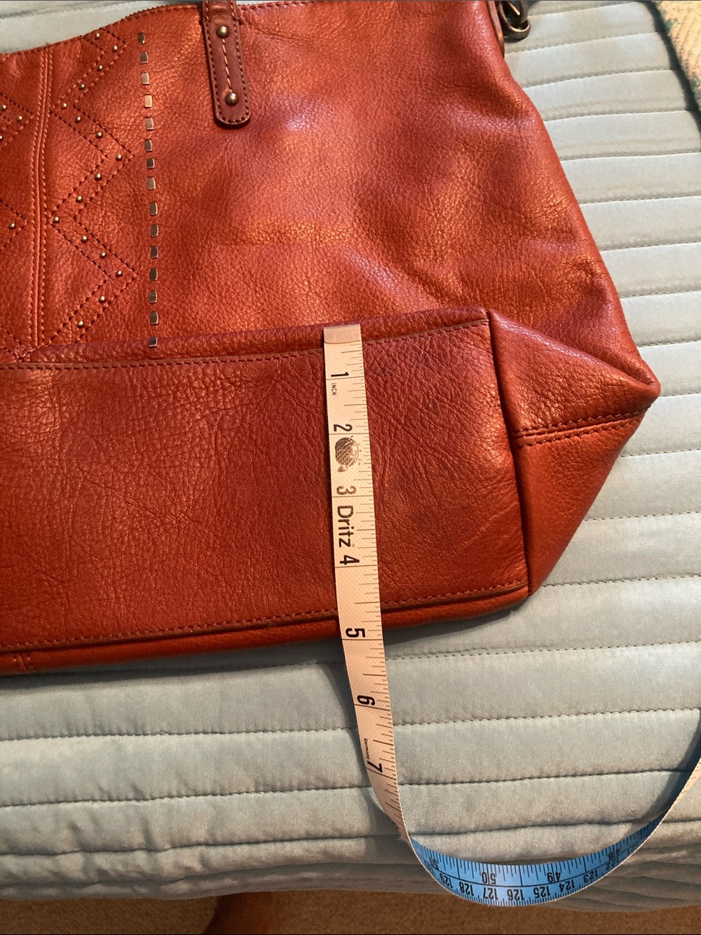 Lucky Brand Leather Studded Tote - Picture 6 of 6
